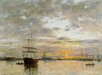 Boudin, Eugene - The Port of Le Havre at Sunset